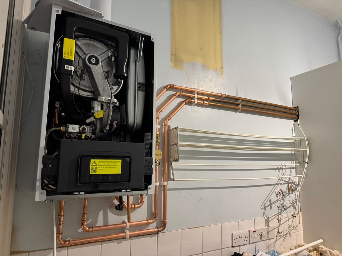 Professional copper pipework installation for new boiler in North Finchley
